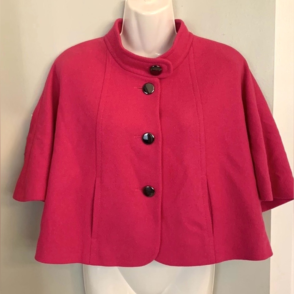 Laurel Cropped Blazer Jacket Women’s 2 XS Bright Pink Career Business Designer - Picture 3 of 8